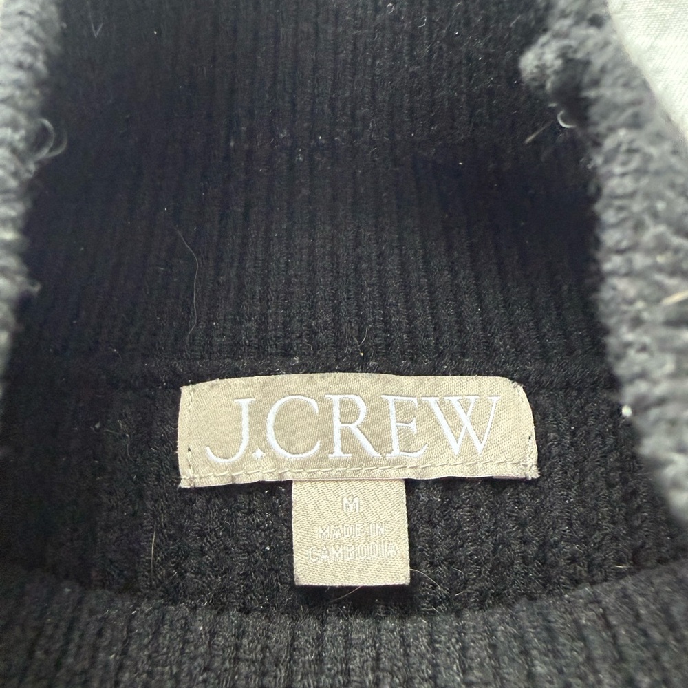 J. Crew Black Ribbed Knit Top - Picture 4 of 5